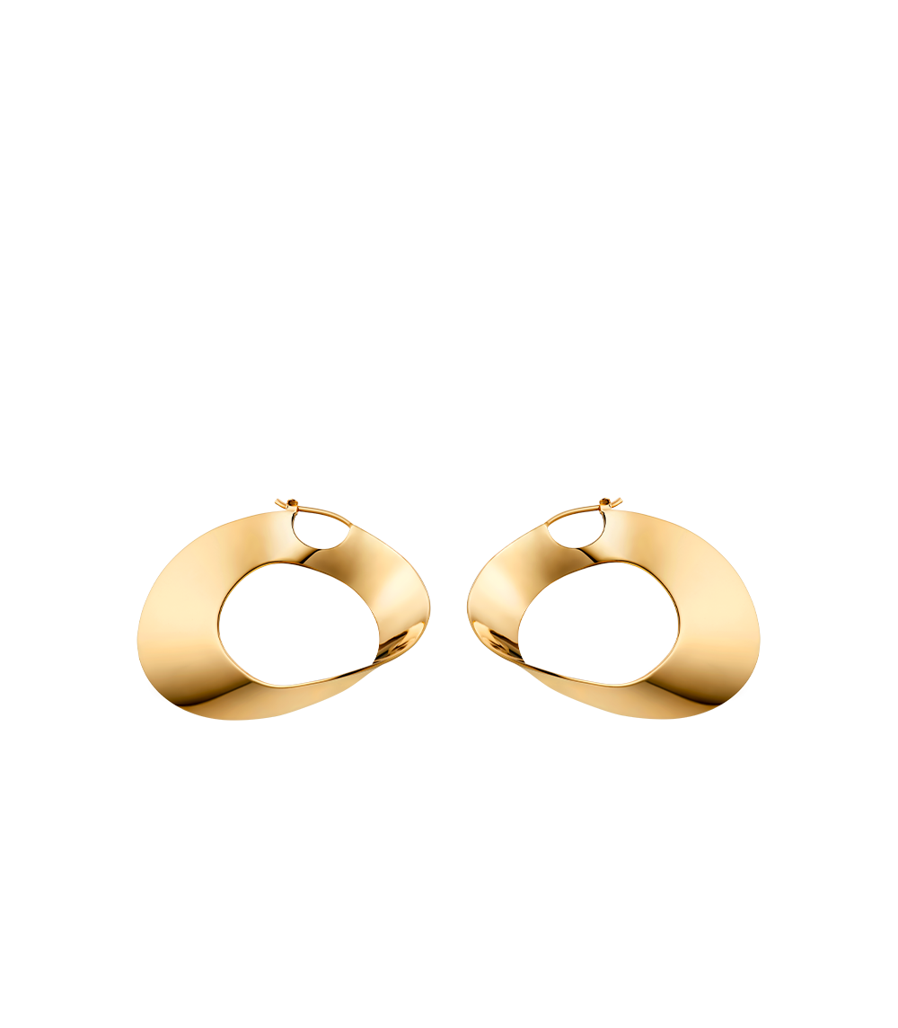 polene Éole スリムクレオールフープ 24Kゴールドメッキ Polène | ピアス - Éole - 24Kゴールドメッキ