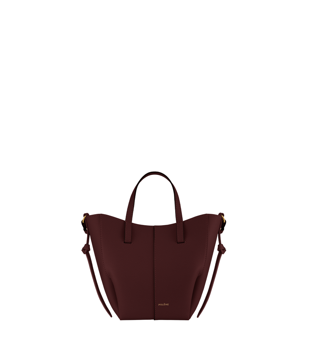 Polène | バッグ - Cyme Tote Nano - テクスチャード ダークチェリー