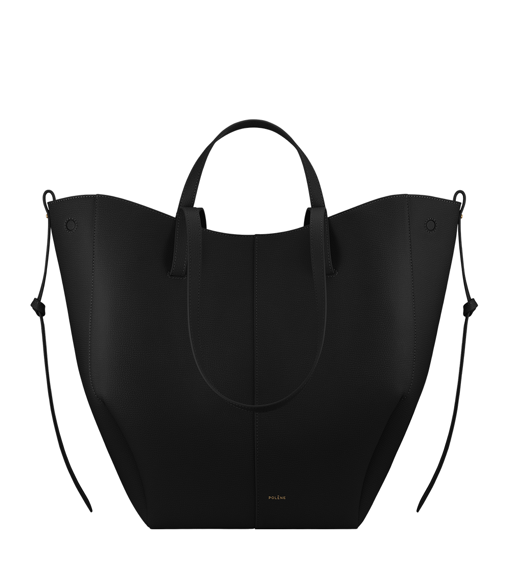 Polène | バッグ - Cyme Tote - テクスチャード ブラック – Polène JP Polène | バッグ - Cyme Tote - テクスチャード ブラック – Polène JP