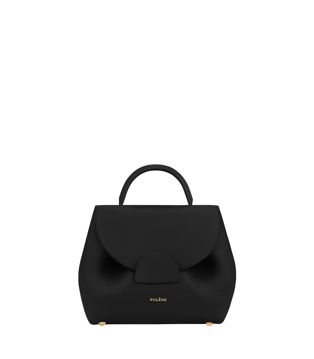 POLENE ポレーヌNumero one nano ブラック Polène | バッグ - Numéro Un Nano - ブラック テクスチャード