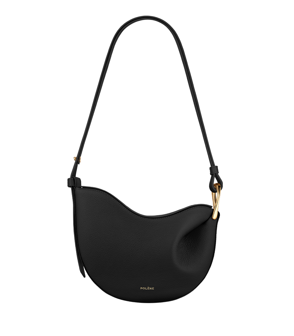 POLENE tonca レザー ショルダーバッグ ブラック Polène | バッグ- Tonca - ブラック テクスチャード