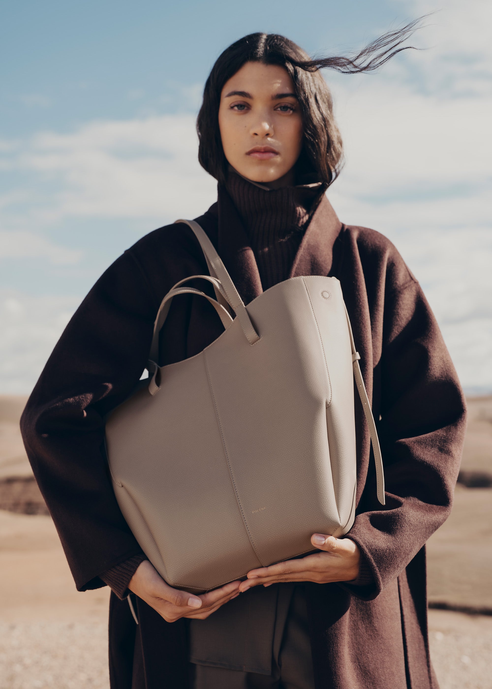 Polène | バッグ - Cyme Tote - テクスチャード トープ