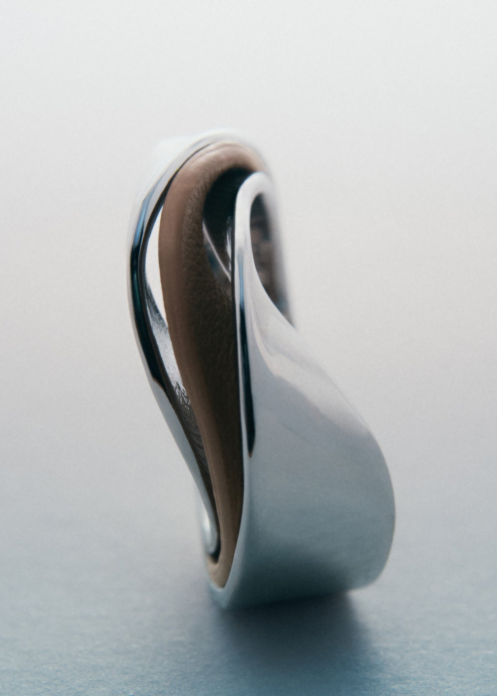 Ormé リング - シルバーカラーxトープ