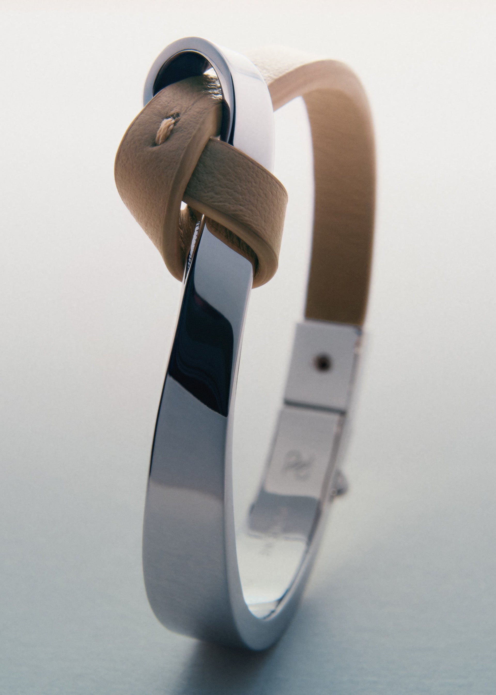 Ormé ジョンク ブレスレット - シルバーカラーxトープ