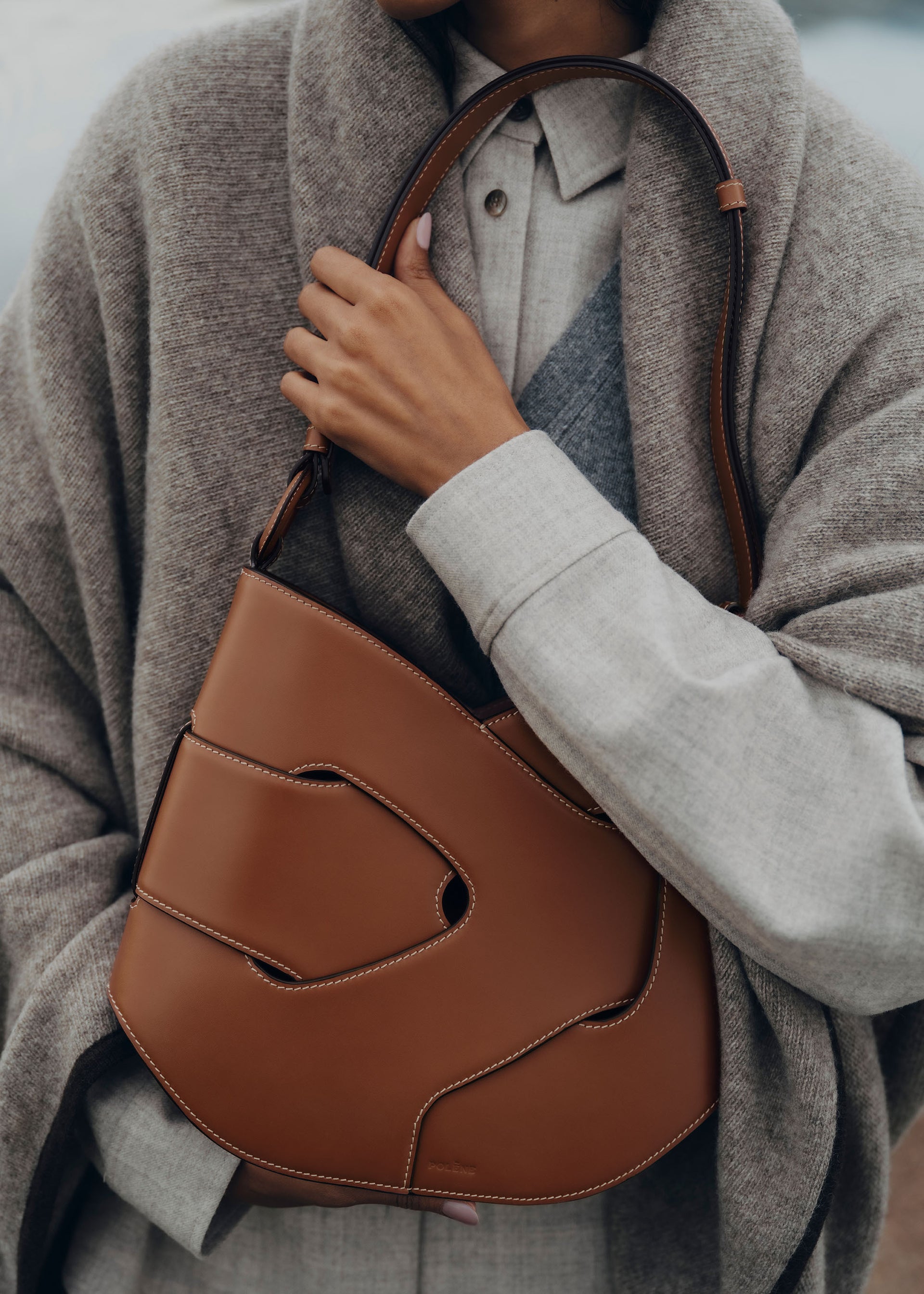 Polène | バッグ - Nodde Hobo - コニャック スムース – Polène JP