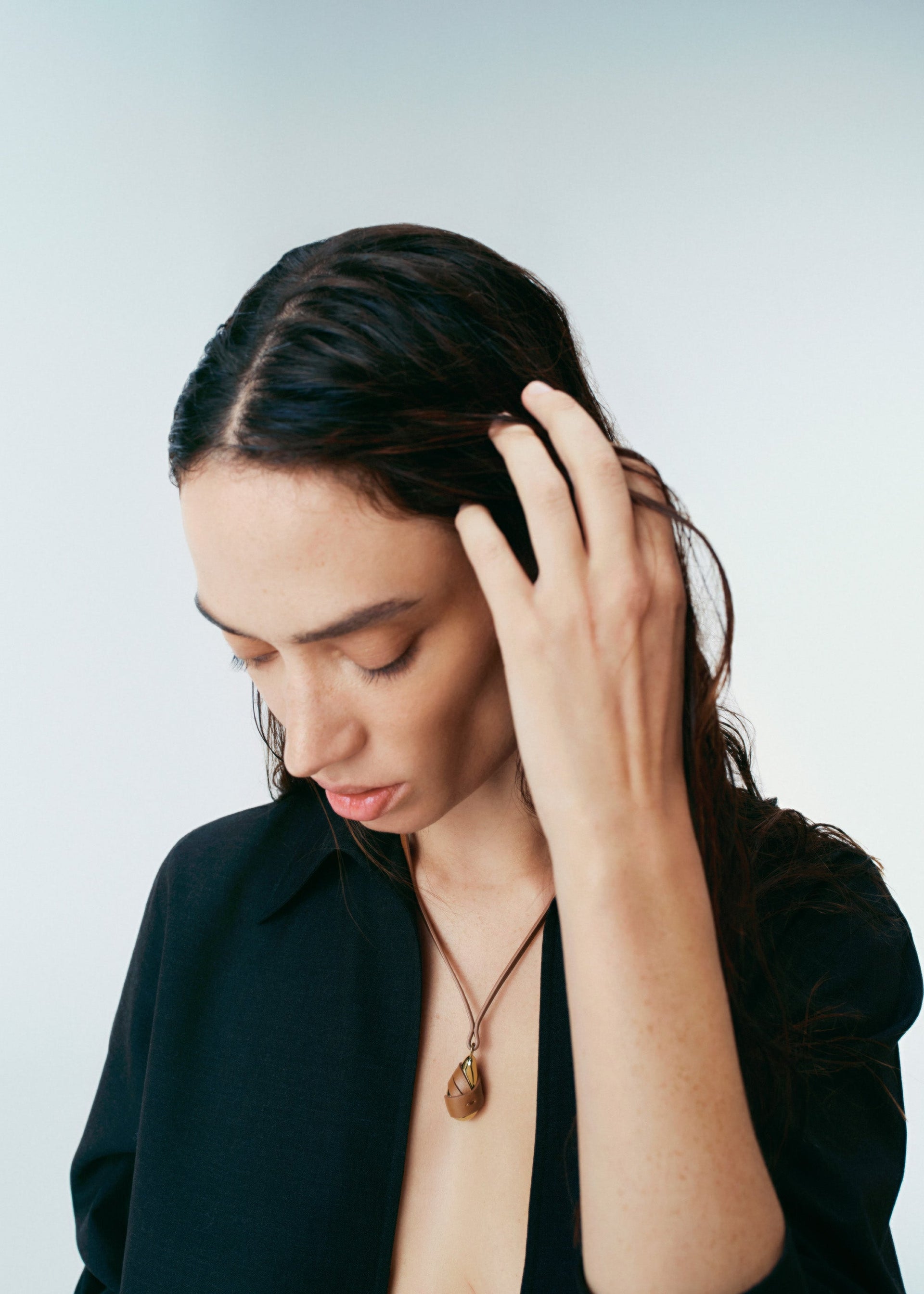 Ormé ペンダント - ゴールドカラーxキャメル