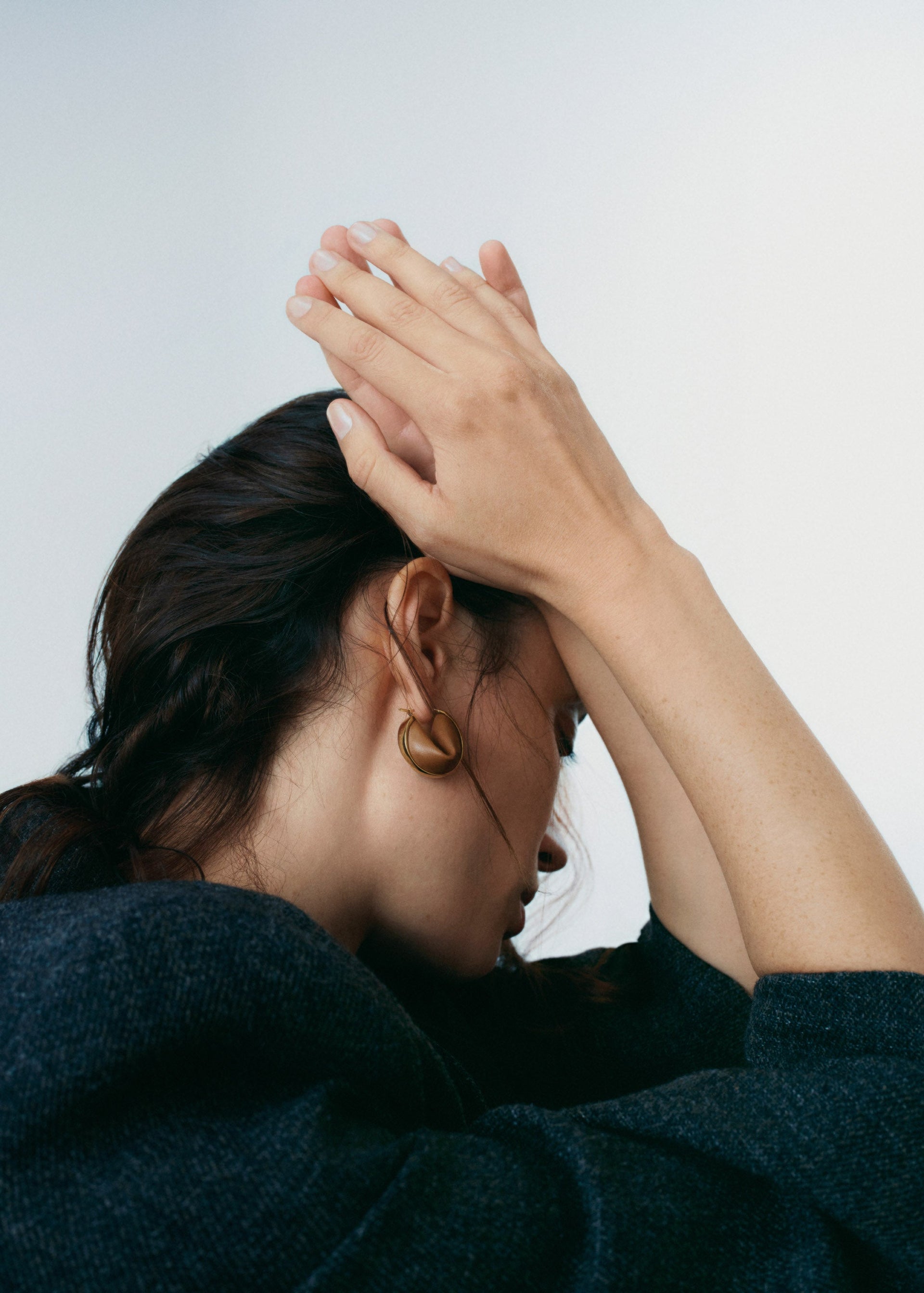 Ormé クレオールフープ - ゴールドカラーxキャメル