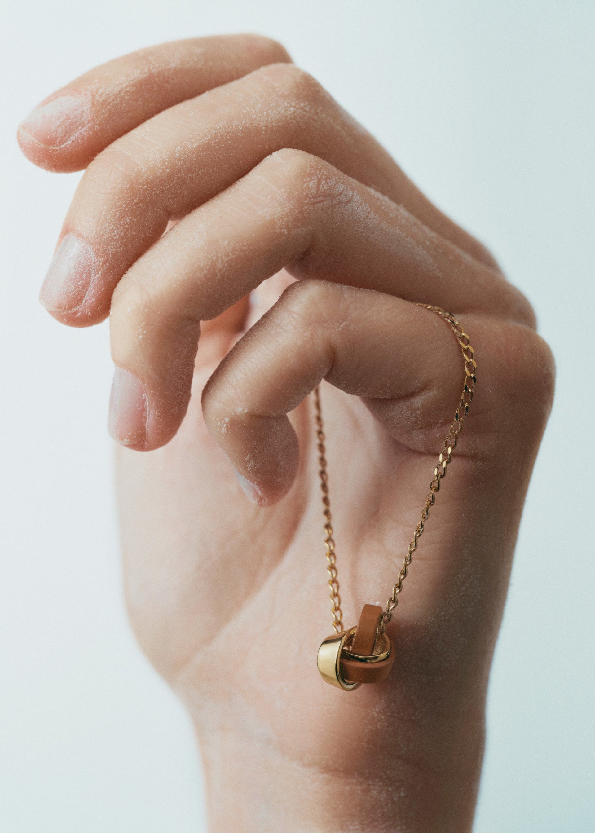 Ormé ネックレス - ゴールドカラーxキャメル