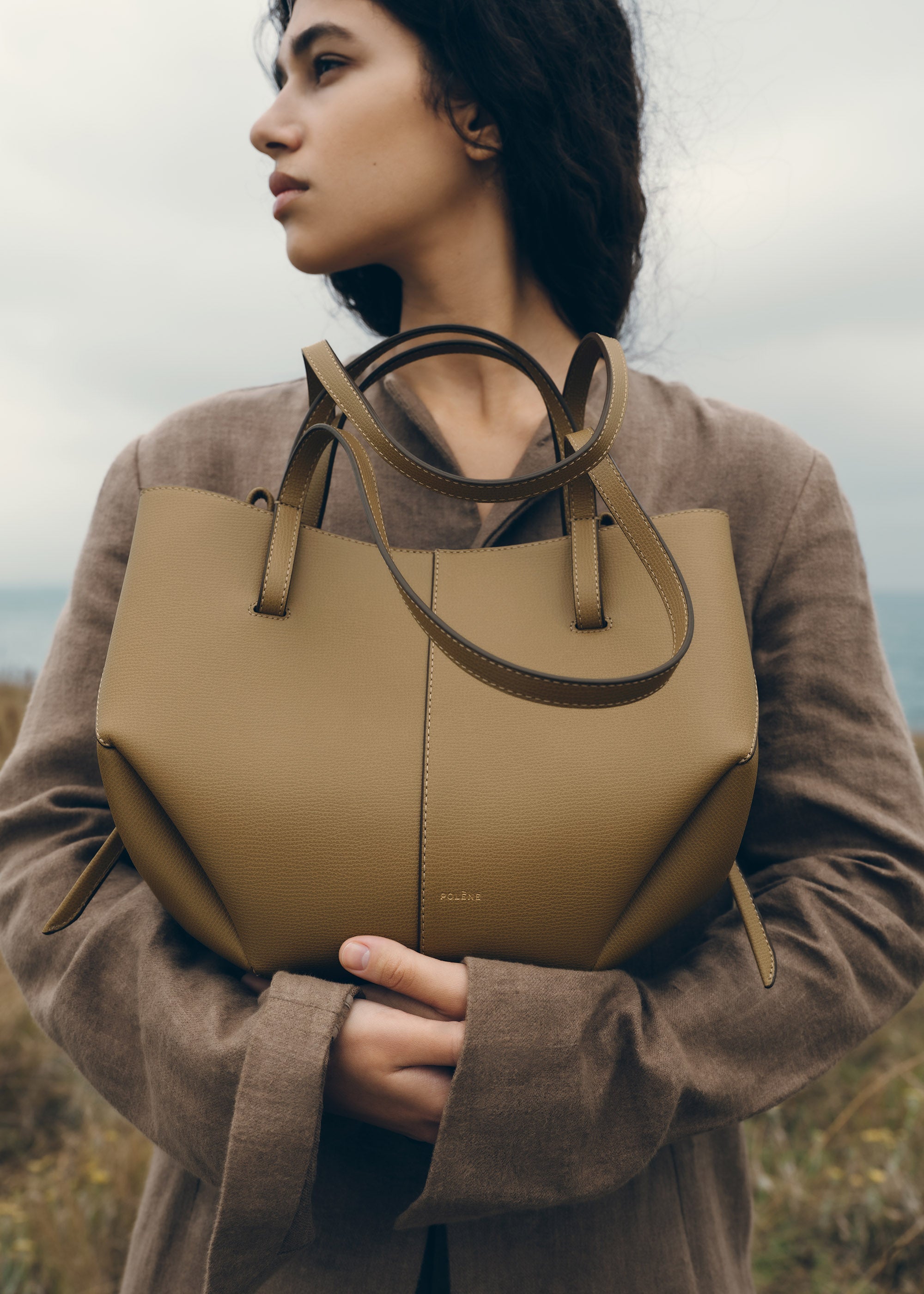 Polène | バッグ - Cyme Mini - テクスチャード スモーキーオリーブ