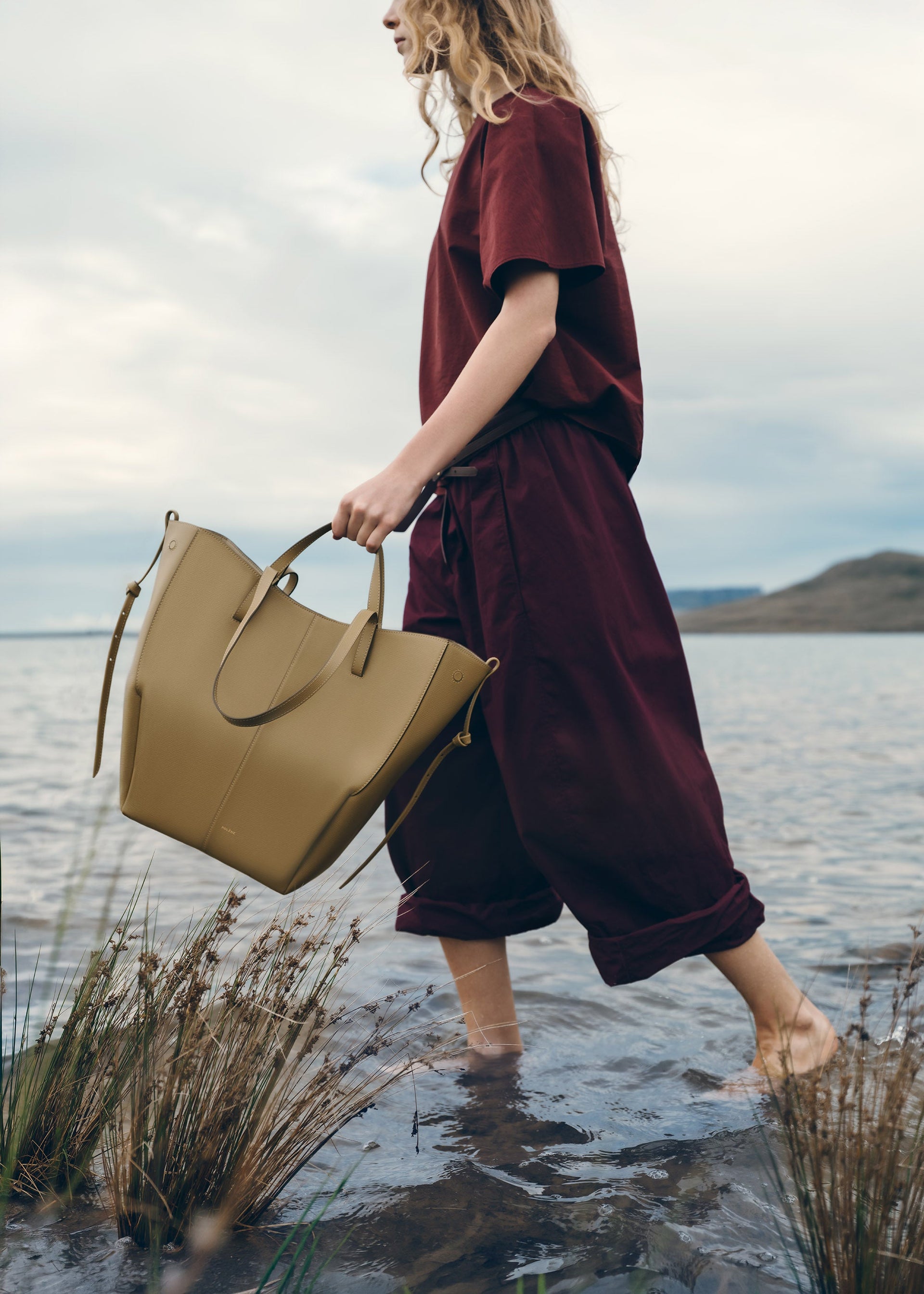 Cyme Tote - テクスチャード スモーキーオリーブ