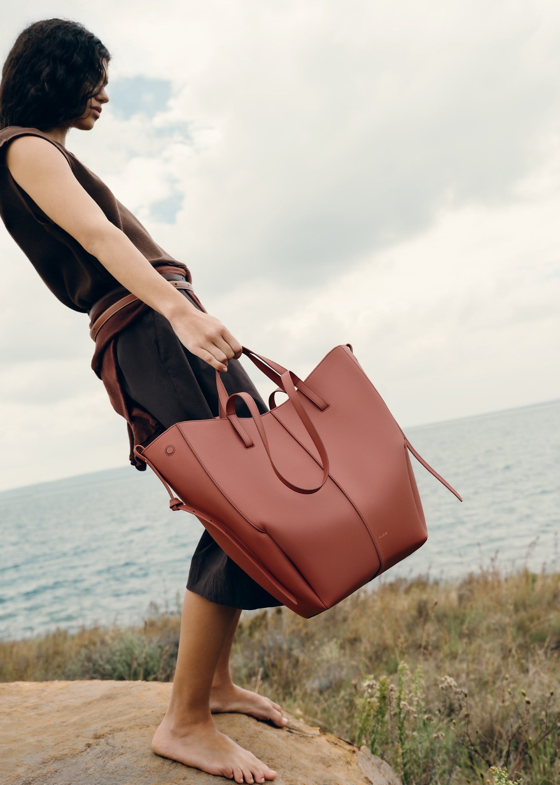 Cyme Tote - テクスチャード テラコッタ