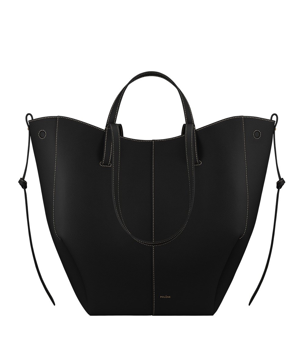 Polène | バッグ - Cyme Tote - テクスチャード エボニー – Polène JP Polène | バッグ - Cyme Tote - テクスチャード エボニー – Polène JP